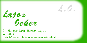 lajos ocker business card